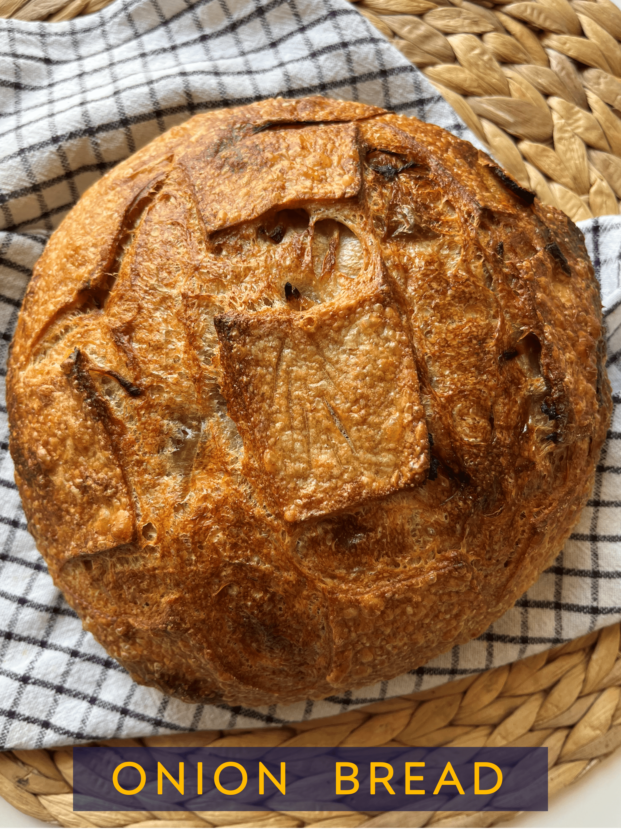 Handmade onion zuurdesembrood from a Rotterdam microbakery